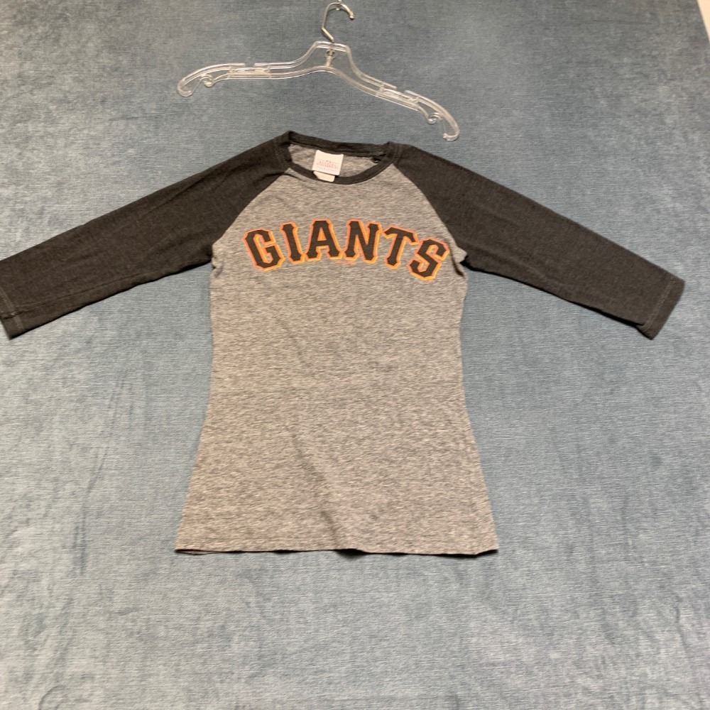 San Francisco Giants Shirt Womens S Gray Matt Cain #18 5th & Ocean Baseball MLB